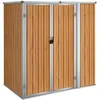 Image de Abri de jardin - Robuste - Acier galvanisé - 161 x 89 x 161 cm - Porte 99 x 152 cm - Marron