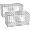 Image de gabion à pierres cage métallique maille fine 5 x 10 cm acier galvanisé antirouille 100 x