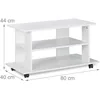 Image de Copie de Meuble TV 2 compartiments console table sur roulettes 80 cm blanc 13_0001660_2