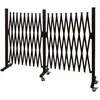 Image de Grille de protection grille a ciseaux de clôture separation en aluminium extensibles marron hauteur 109 cm largeur 60 530 cm 04_00