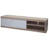 Image de Meuble TV avec deux compartiments de rangement avec portes 43x180x41 cm MDF aspect chêne blanc 04_0007854