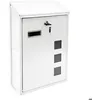 Image de Boite aux lettres design contemporain murale blanche jardin extérieur 1013007