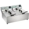 Image de Friteuse acier inox 2 bacs 10 litres cuve amovible professionnelle 3614010