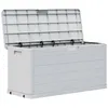 Image de Coffre boîte meuble de jardin rangement 280 litres gris clair 02_0013025