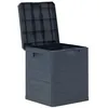 Image de Coffre boîte meuble de jardin rangement 90 litres anthracite 02_0013048