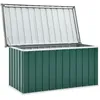 Image de Coffre boîte meuble de jardin rangement 129 x 67 x 65 cm vert 02_0013126