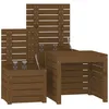 Image de Ensemble de boîtes de jardin 3 pièces bois pin massif marron miel 02_0013177