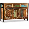 Image de Buffet bahut armoire console meuble de rangement bois de récupération massif 120 cm 4402181
