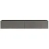 Image de Meuble TV - HELLOSHOP26 - 2 portes - Noir effet béton - 29 5 x 180 x 31 5 cm - Montage facile