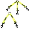 Image de Accouple double très résistants de la gamme HUNTER pour laisses et longes de la marque CANIHUNT Jaune fluo 2 mousquetons
