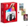 Image de Console portable - Nintendo - Switch OLED - Écran OLED - Support ajustable - 3 jeux inclus