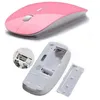 Image de Souris Ultra Plate pour PC KUBB Sans Fil USB Universelle Capteur Optique 3 Boutons Couleurs - Couleur:ROSE