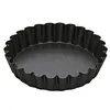 Image de Moule à tartelette rond cannelé - DE BUYER - En acier anti-adhésif - Ø12cm - Hauteur 2.2cm