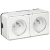 Image de Schneider Electric Double Prise de courant + Va et Vient horizontal mureva Styl 250 V Blanc - SC5SHN0212467
