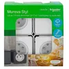 Image de 3 prises avec terre + 1 interrupteur va-et-vient Schneider Electric Mureva Styl blanc, lot en occasion ou reconditionné