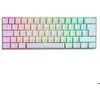 Image de ONLAN CA-155   Clavier mécanique 60% 65 touches blanc RGB switchs rouges USB-C détachable