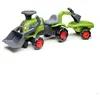 Image de Porteur tracteur Claas 1er âge avec pelle frontale excavatrice et remorque - FALK - Dès 12 mois - 90% de plastique recyclé