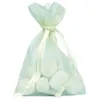 Image de Sac de 10 sachets Organza pour dragées Ivoire