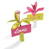 Image de Marque-place en carton SANTEX - 10 pièces - 3 x 7 cm - Vert