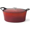 Image de CUISINOX Cocotte ovale en fonte avec couvercle 35cm VOLCAN noir