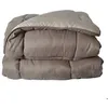 Image de Couette chaude microfibre bicolore 400 gr/m2 Taupe 200x200 cm