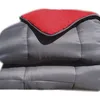 Image de Couette chaude microfibre bicolore 400 gr/m2 Gris anthracite 200x200 cm