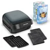 Image de Tefal Snack Collection SW862BF0 - Croque Gaufrier 700 W plaques amovibles noir/gris