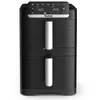 Image de Friteuse à air noir - TEFAL - Écran tactile - 10 L - 6+4 L - 2700 W - Acier inoxydable / plastique - Modèle EY7528E0