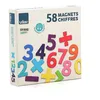 Image de Magnets en bois - VILAC - Magnets 58 chiffres - 58 chiffres et signes - Taille adaptée aux petites mains - Couleurs pop