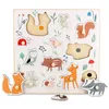 Image de Puzzle dencastrement en bois - VILAC - Réf. 7100 - Animaux de la forêt - 12 pièces - Pastilles de couleur
