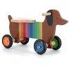 Image de Porteur enfant - VILAC - Porteur chien multicolore - Bois - 4 roues - Développe la motricité