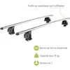 Image de Lot de 2 Barres de toit - GREEN VALLEY - EASY ONE N° 33 - Aluminium - Fixation Fix Point - Maxi 75 kg - Gris
