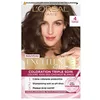 Image de LOréal Paris Excellence Coloration Permanente Châtain 4   Kit 3 étapes (crème shampooing soin masque)