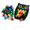 Image de Jeu dobservation et dencastrement - DJECO - Hibou - Motricité fine et nuances de couleur