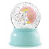 Image de Veilleuse boule neige Licorne - DJECO - Bleu - Paillettes - Changement de couleur - Programmable