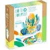 Image de Kit créatif - DJECO - Coiffe Rio - Plumes colorées - Autocollants métalliques - 5 ans et plus