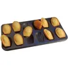 Image de Plaque 12 madeleines - GOBEL - 39.5x20cm - Acier anti-adhérent - Marron