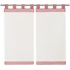 Image de Paire de petit voilage vichy rouge et blanc Rose 70x160 cm