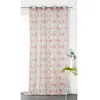 Image de Voilage en poly/lin imprimé rose Rose Clair 150x240 cm