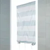 Image de Petit voilage droit à rayures horizontales Bleu ciel 70x190 cm