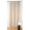Image de Voilage aspect lin bourdon noir - Taille: 140x295cm - Coloris: Ecru