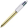 Image de Stylo - 4 Couleurs - Pointe Moyenne - Bic - Corps Métal Or