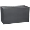 Image de Jardinière Muret - EDA - Volcania - 116 L - Intérieur/Extérieur - Décor Pierre - 995 x 395 x H. 60 cm - Gris Anthracite