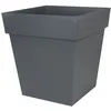 Image de Pot de fleur carré - Toscane - EDA - 495 x 495 x H.525 cm - Intérieur / Extérieur - 87L - Gris Anthracite