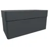 Image de Jardinière 80 cm - EDA - CAREL - 63 L - Avec roulettes - Extérieur ou intérieur - 78 x 39 x H.39 cm - Gris Anthracite