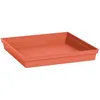Image de Soucoupe - TOSCANE - Plastique - Orange Terre Battue - Carré - 40cm - EDA