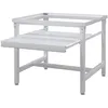 Image de Socle pour Machine à Laver Étagère Coulissante Blanc Base de Lave-Linge [54]
