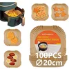 Image de Accessoire Friteuse sans Huile 100 Pièces Papier Cuisson pour Friteuse à Air Papier Sulfurisé en Feuilles pour Airfryer A82
