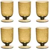 Image de Verre à pied Gordes Bullé 25 cl ambre (lot de 6) - Table Passion