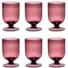 Image de Verre à pied 25 cl Gordes bullé violet (lot de 6) - Table Passion